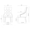 Alaterre Furniture Haeys Tufted Upholstered Dining Chairs, Grey Set of 2, PR ANHT02FDC - alternate 7